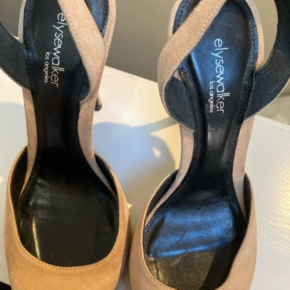 Elyse Walker Los Angeles. Style “Lady”. Sling Back Pumps Size 37 (6.5 US) Tan - Picture 8 of 12